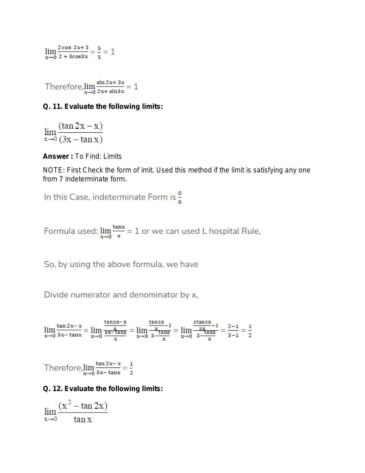Chapter 27: Limits: RS Aggarwal Class 11 Solutions  - Page 47