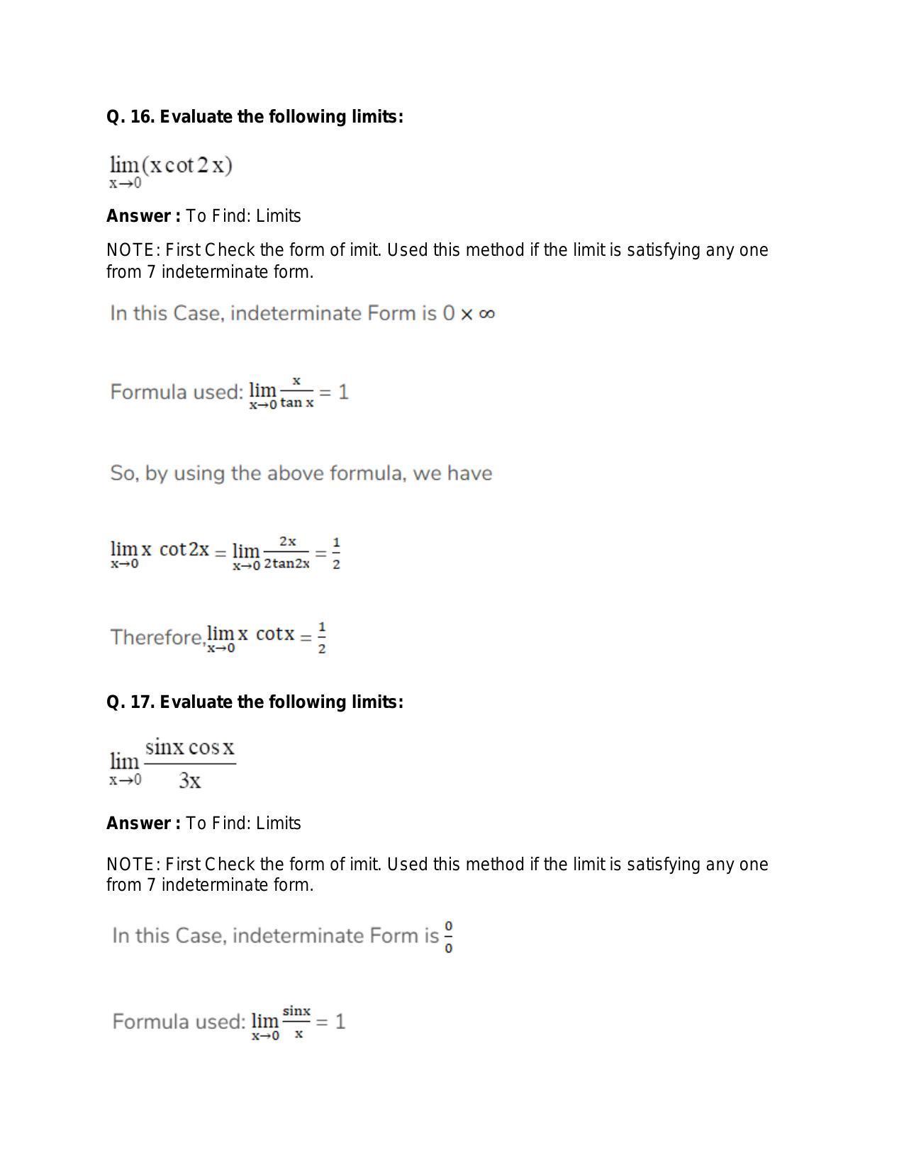 Chapter 27: Limits: RS Aggarwal Class 11 Solutions  - Page 51