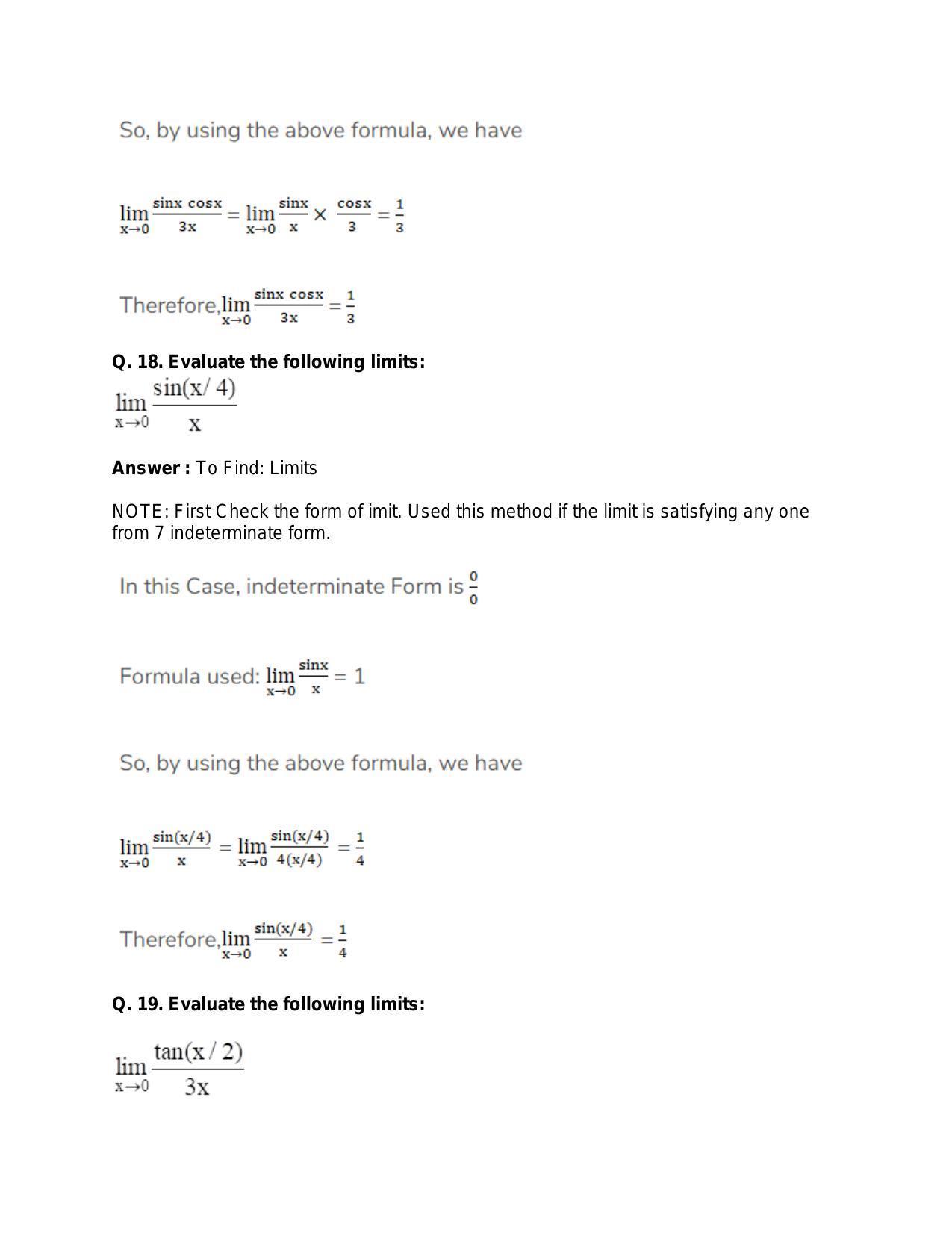 Chapter 27: Limits: RS Aggarwal Class 11 Solutions  - Page 52