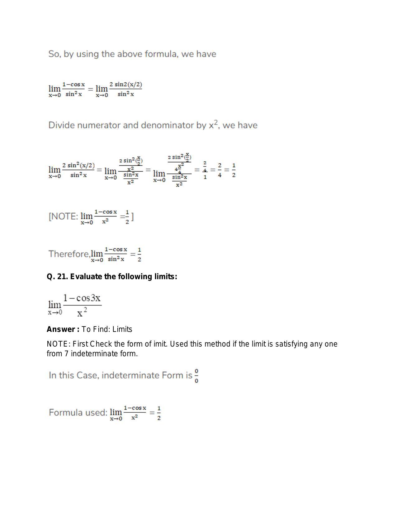 Chapter 27: Limits: RS Aggarwal Class 11 Solutions  - Page 54