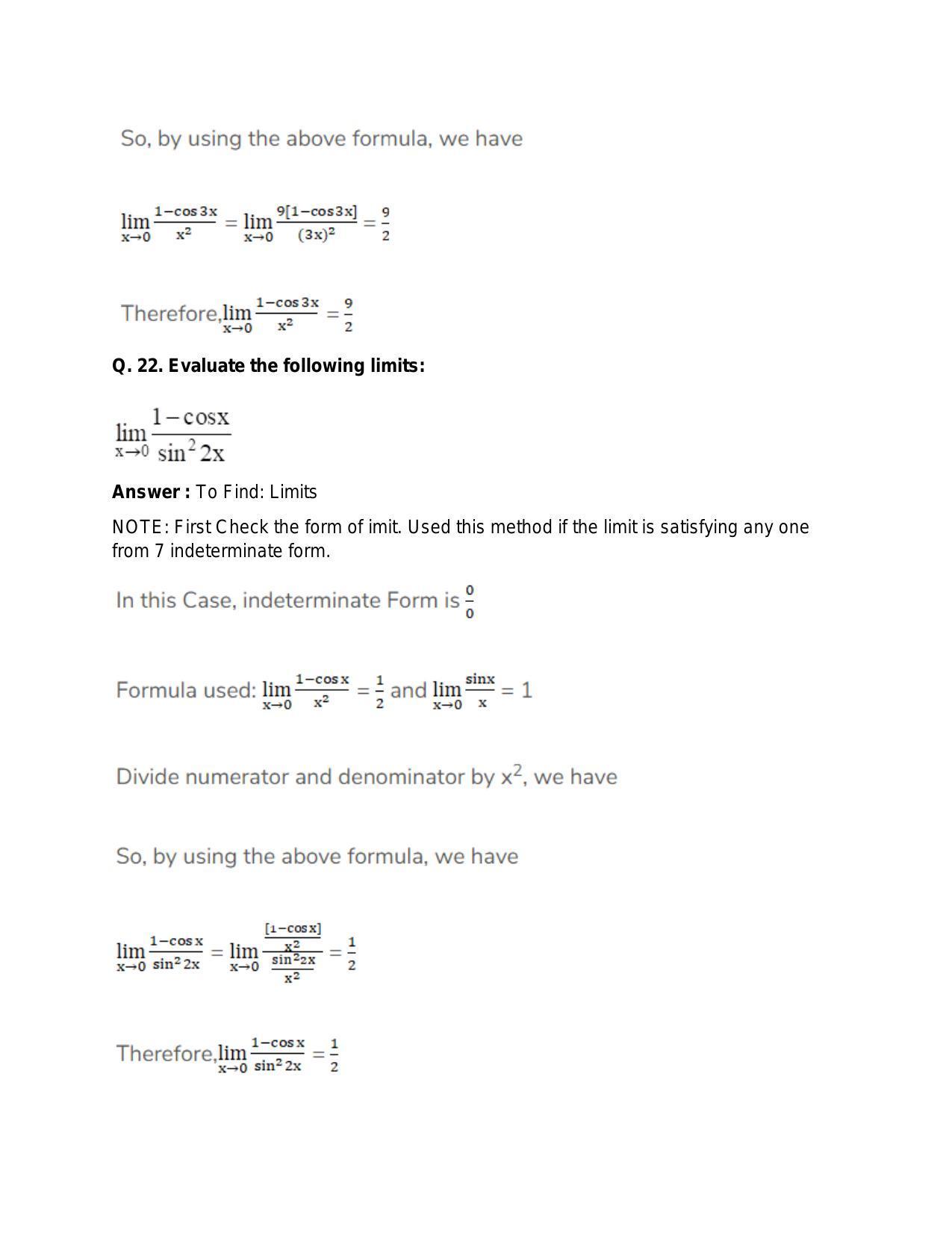 Chapter 27: Limits: RS Aggarwal Class 11 Solutions  - Page 55