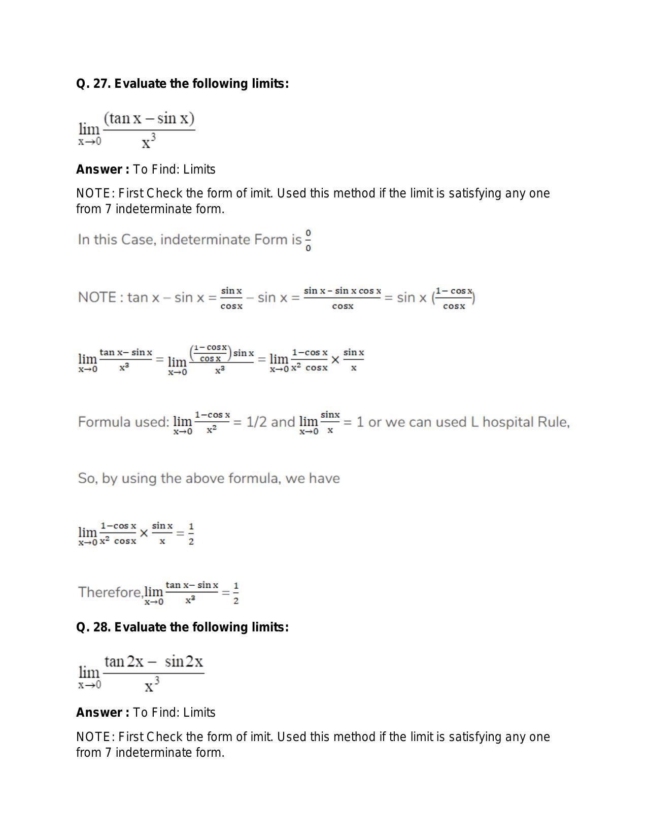 Chapter 27: Limits: RS Aggarwal Class 11 Solutions  - Page 59