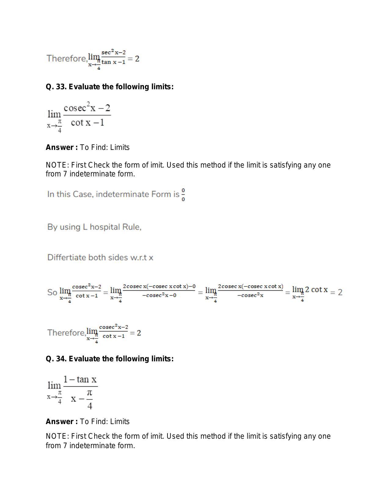 Chapter 27: Limits: RS Aggarwal Class 11 Solutions  - Page 63