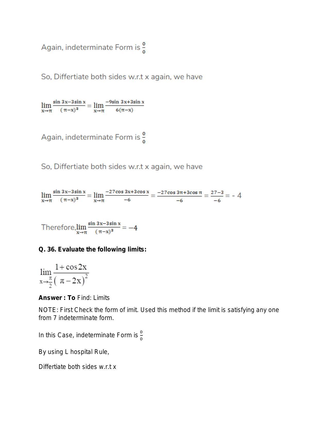 Chapter 27: Limits: RS Aggarwal Class 11 Solutions  - Page 65