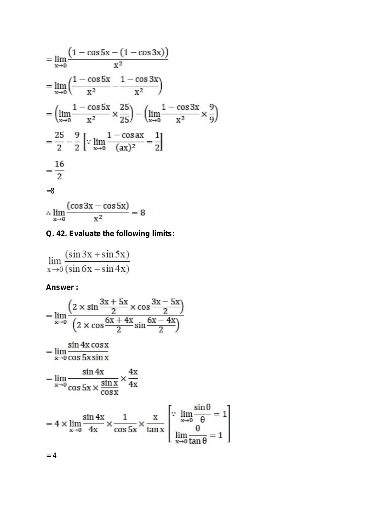 Chapter 27: Limits: RS Aggarwal Class 11 Solutions  - Page 69