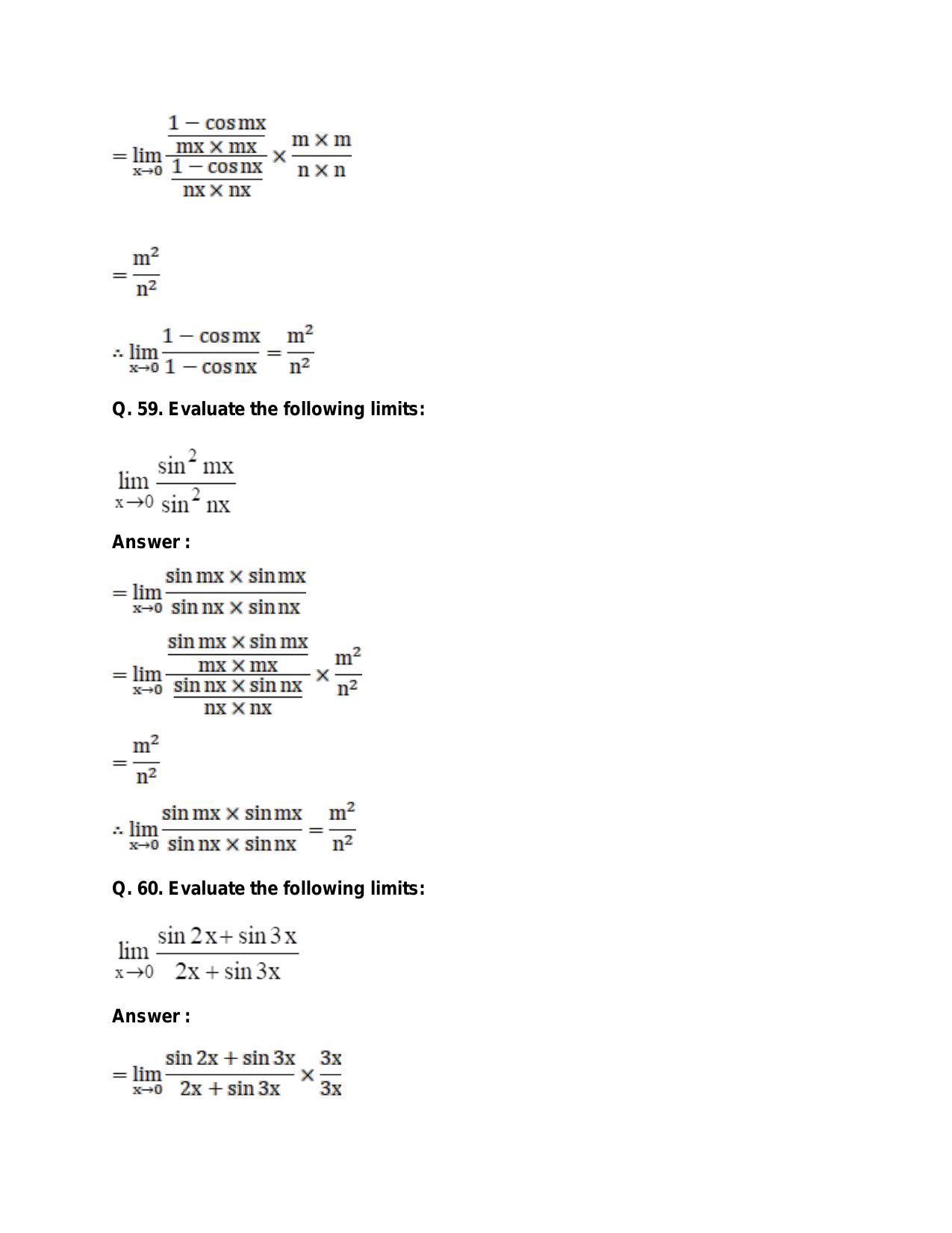 Chapter 27: Limits: RS Aggarwal Class 11 Solutions  - Page 80