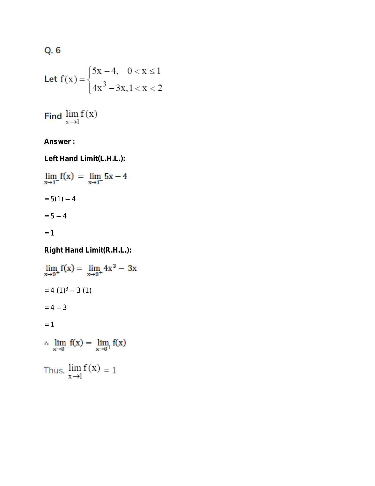 Chapter 27: Limits: RS Aggarwal Class 11 Solutions  - Page 95