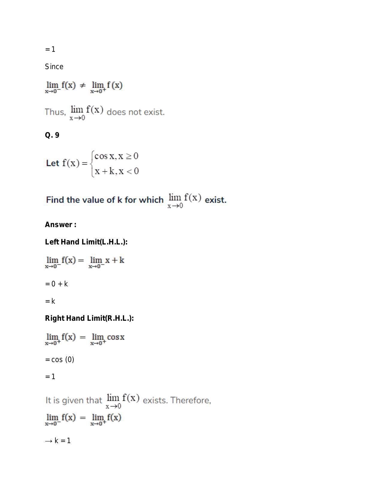 Chapter 27: Limits: RS Aggarwal Class 11 Solutions  - Page 98