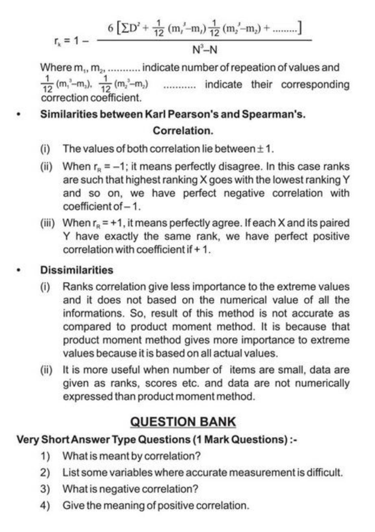 Class 11 Notes, Question & Practice Paper - Economics (Topic 2 (C) : Correlation) - Page 9