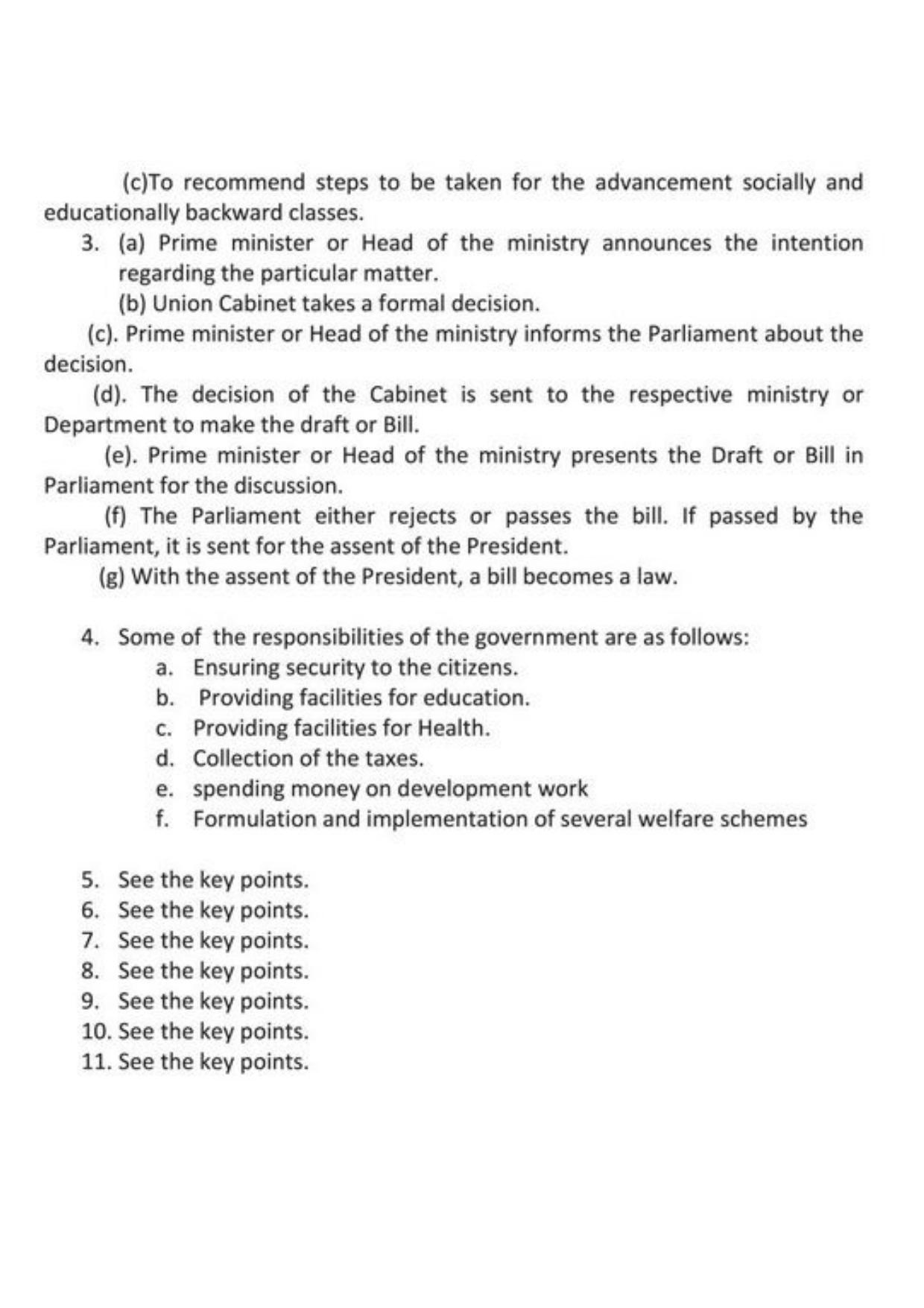 Class 9 Notes, Question & Practice Paper - Political Science (Topic 4 : Working of Institutions) - Page 9