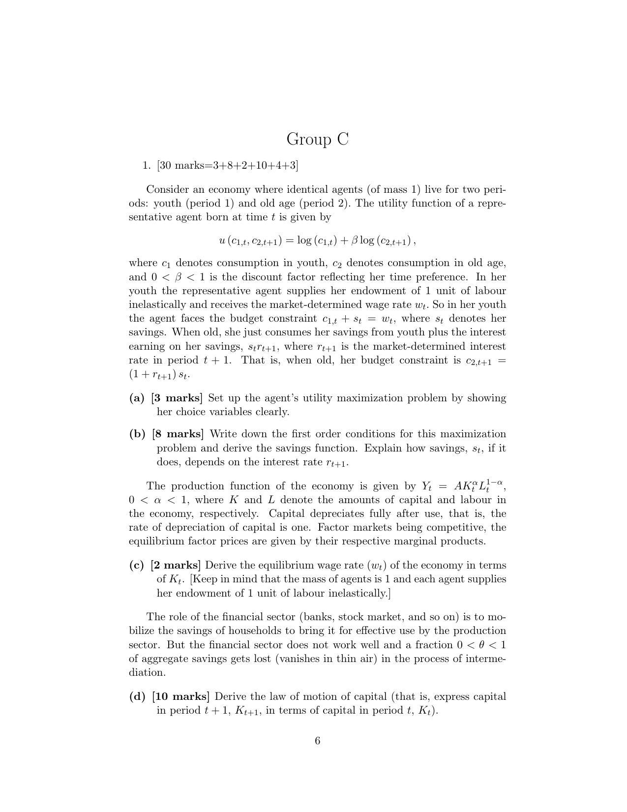 ISI Admission Test M.S.(QE) PEB 2020 Sample Paper - Page 6