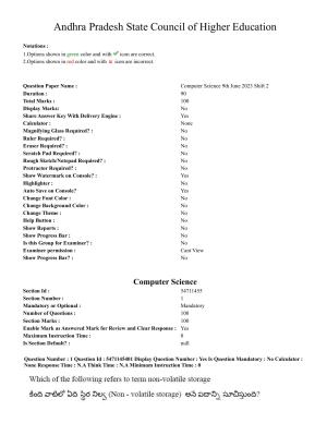 AP PGCET 2023 Computer Science Paper with Answer Key