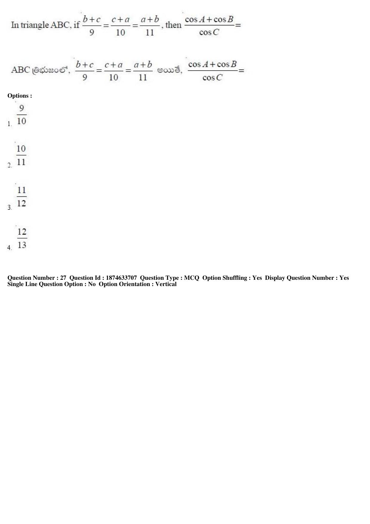 AP EAMCET 2019 Engineering Question Paper with Key (20 April 2019 Forenoon) - Page 16