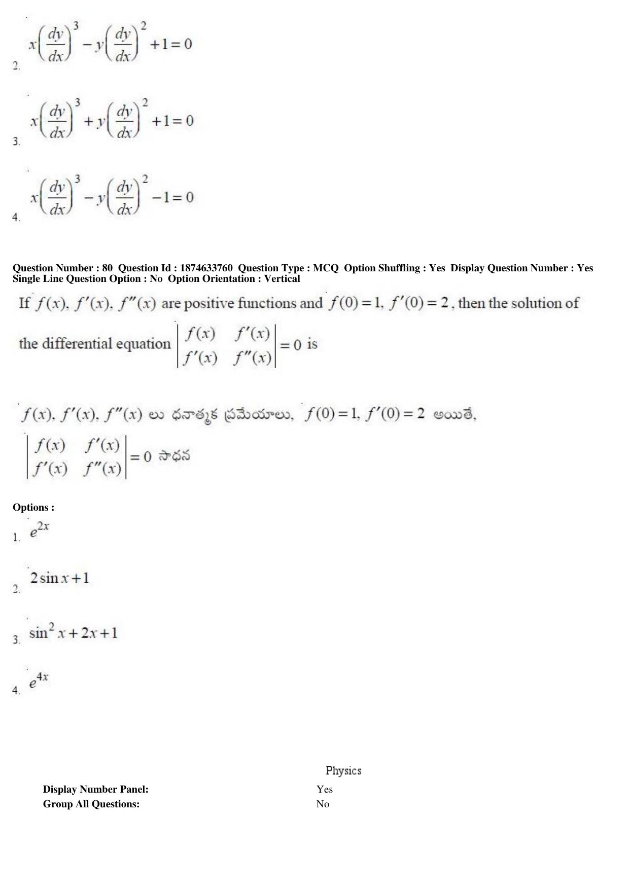 AP EAMCET 2019 Engineering Question Paper with Key (20 April 2019 Forenoon) - Page 47