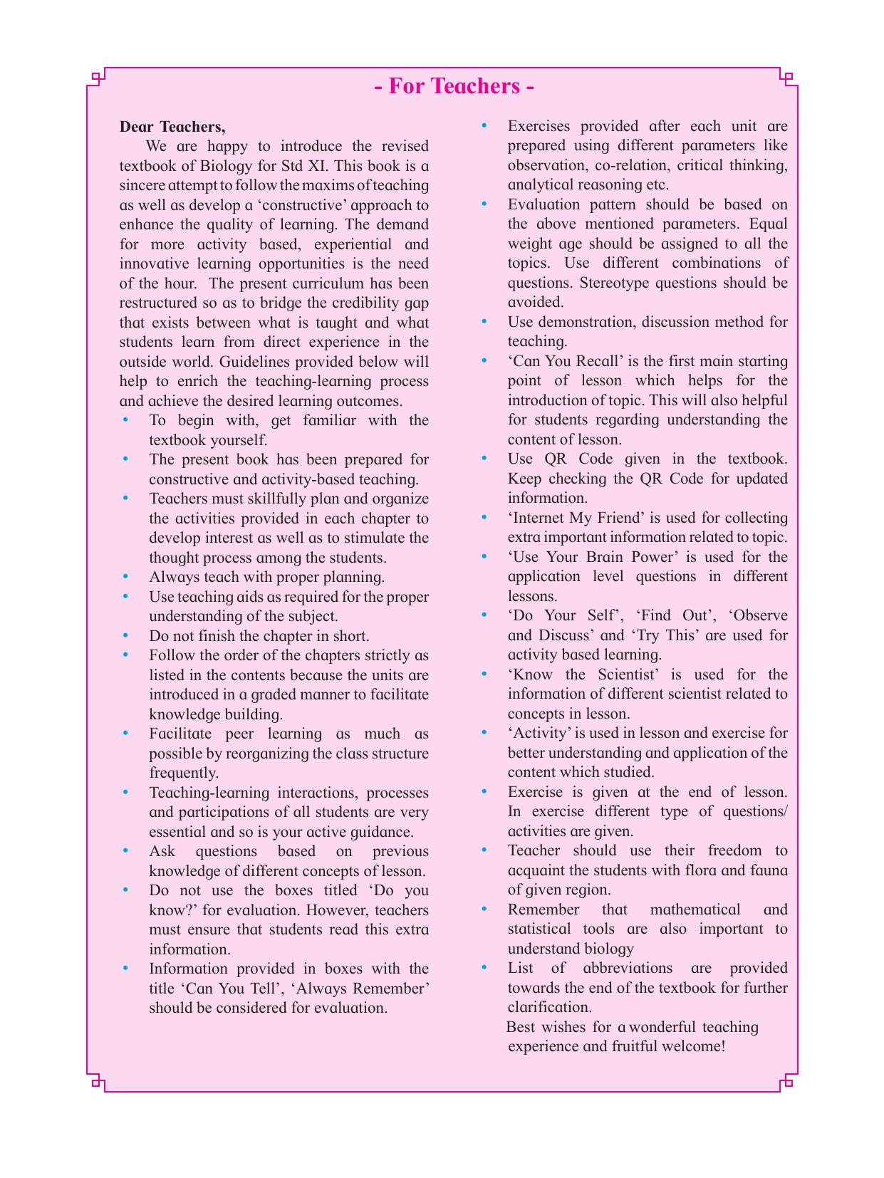 Maharashtra Board Class 11 Biology Textbook - Page 8