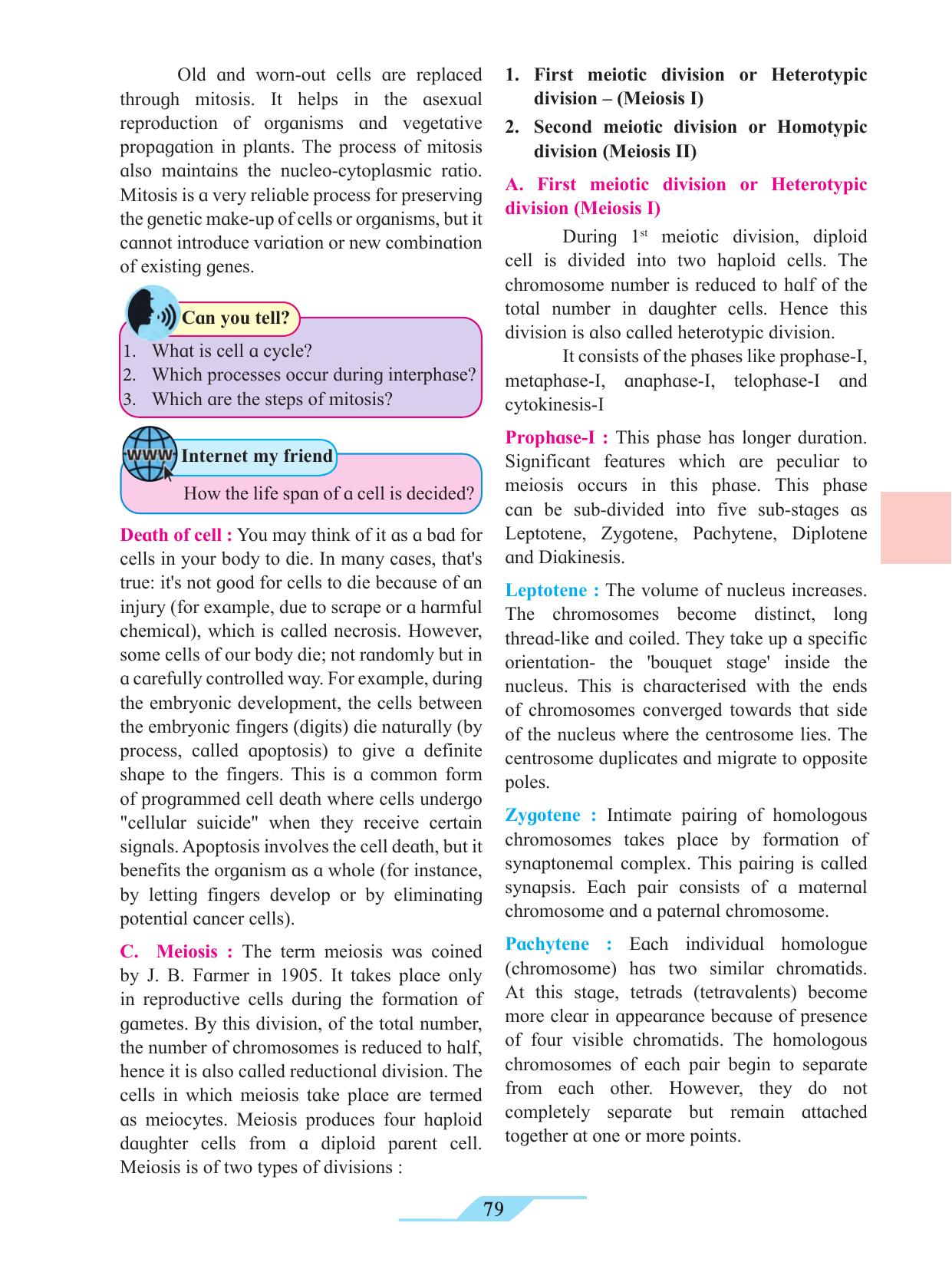 Maharashtra Board Class 11 Biology Textbook - Page 89