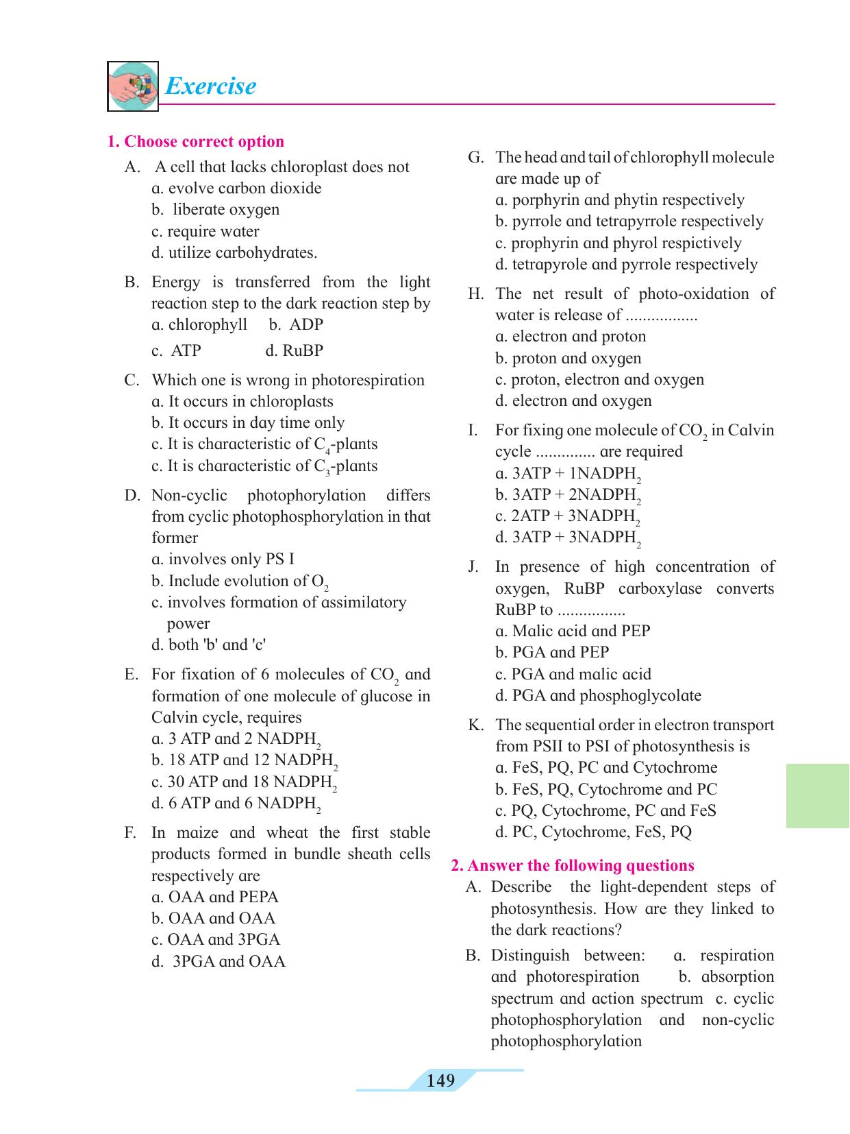 Maharashtra Board Class 11 Biology Textbook - Page 159