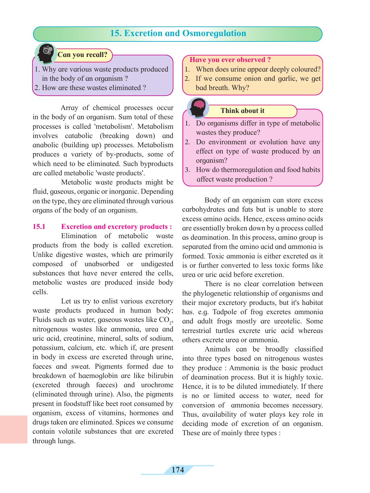 Maharashtra Board Class 11 Biology Textbook - Page 184