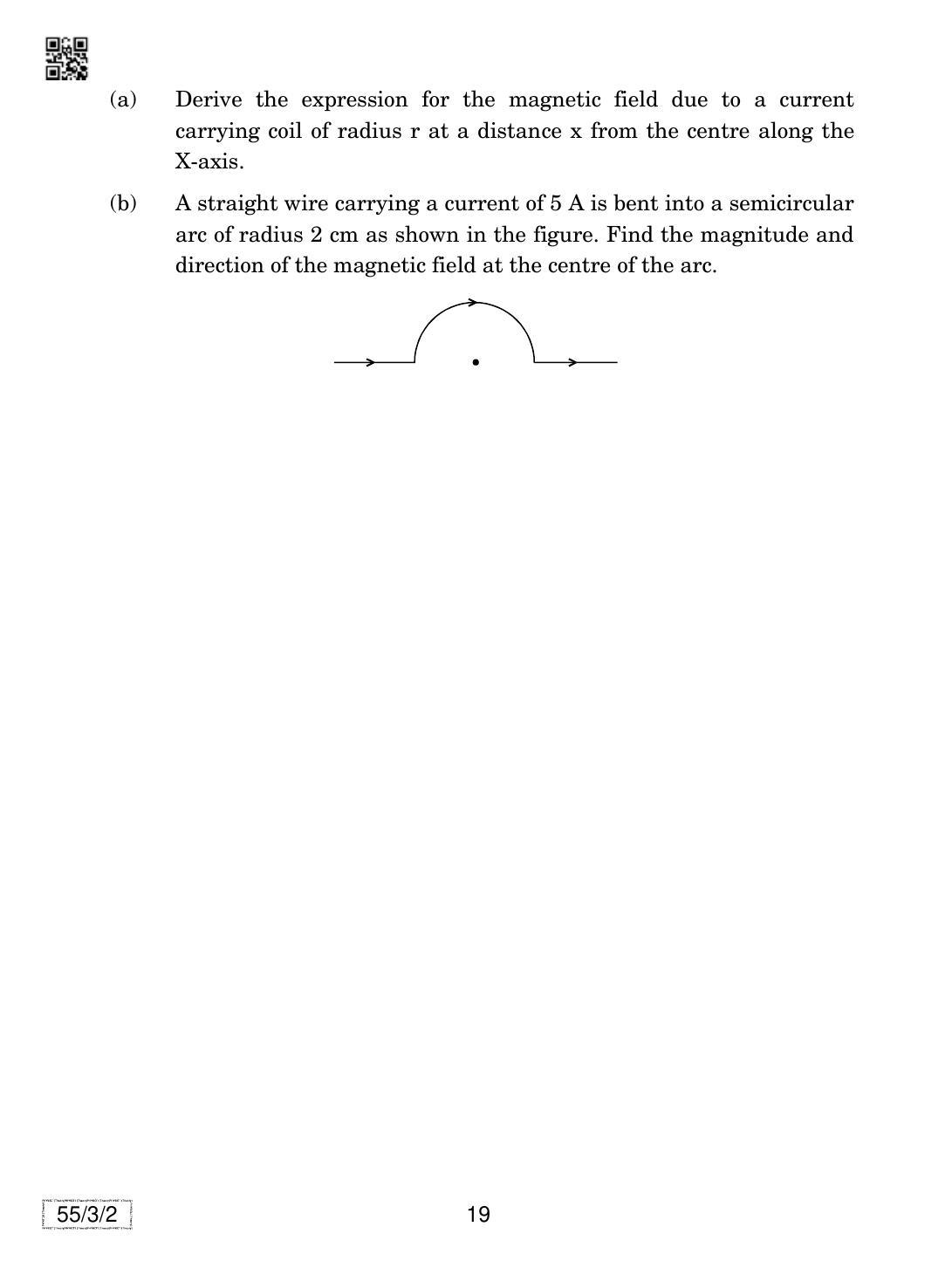 CBSE Class 12 55-3-2 Physics 2019 Question Paper - Page 19