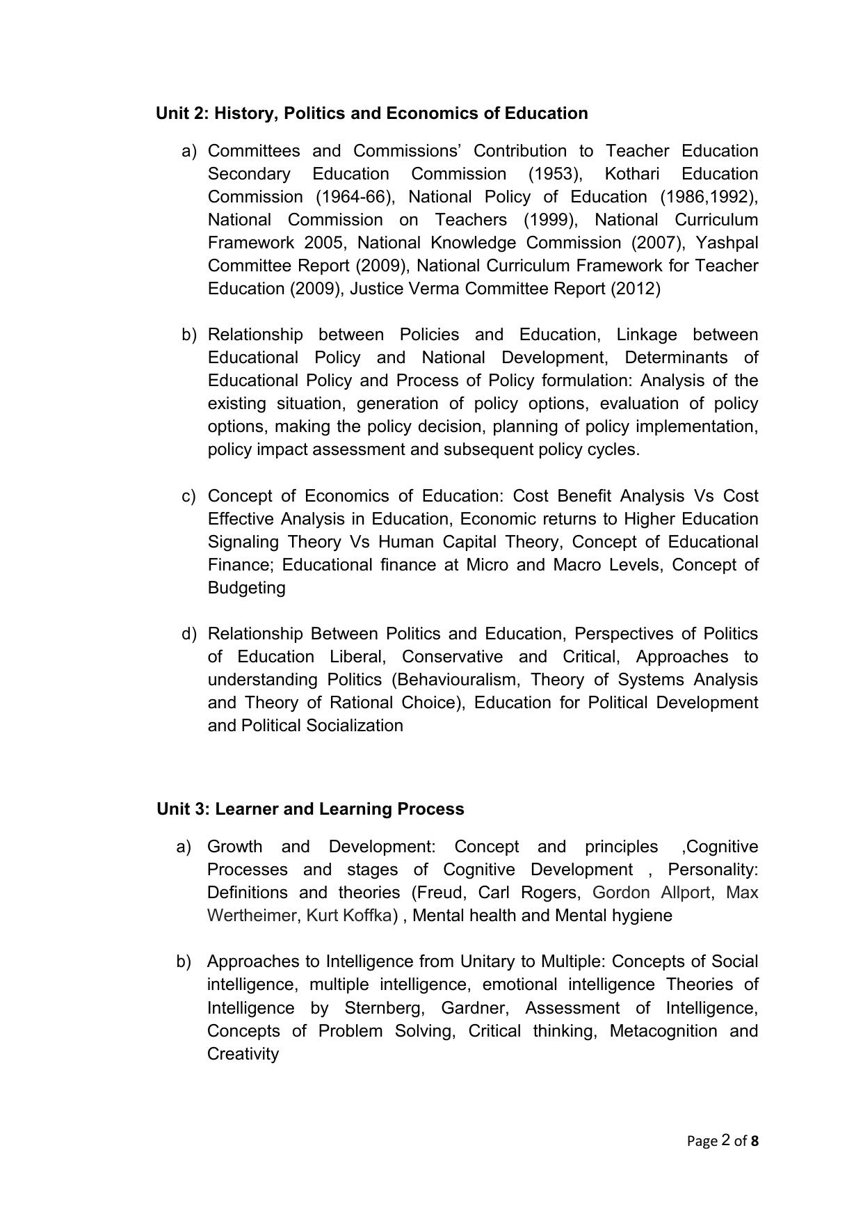 TNSET Syllabus - Education - Page 2