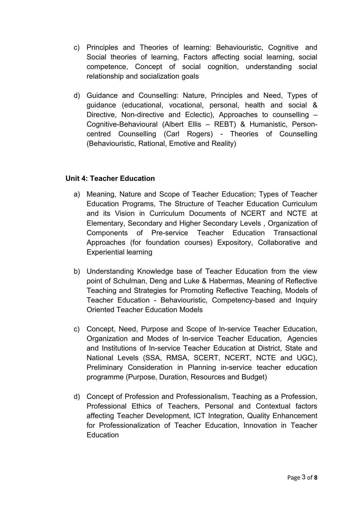 TNSET Syllabus - Education - Page 3