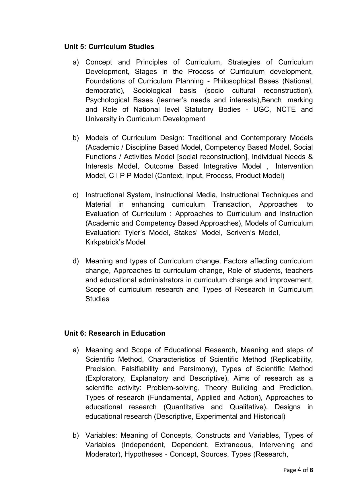 TNSET Syllabus - Education - Page 4