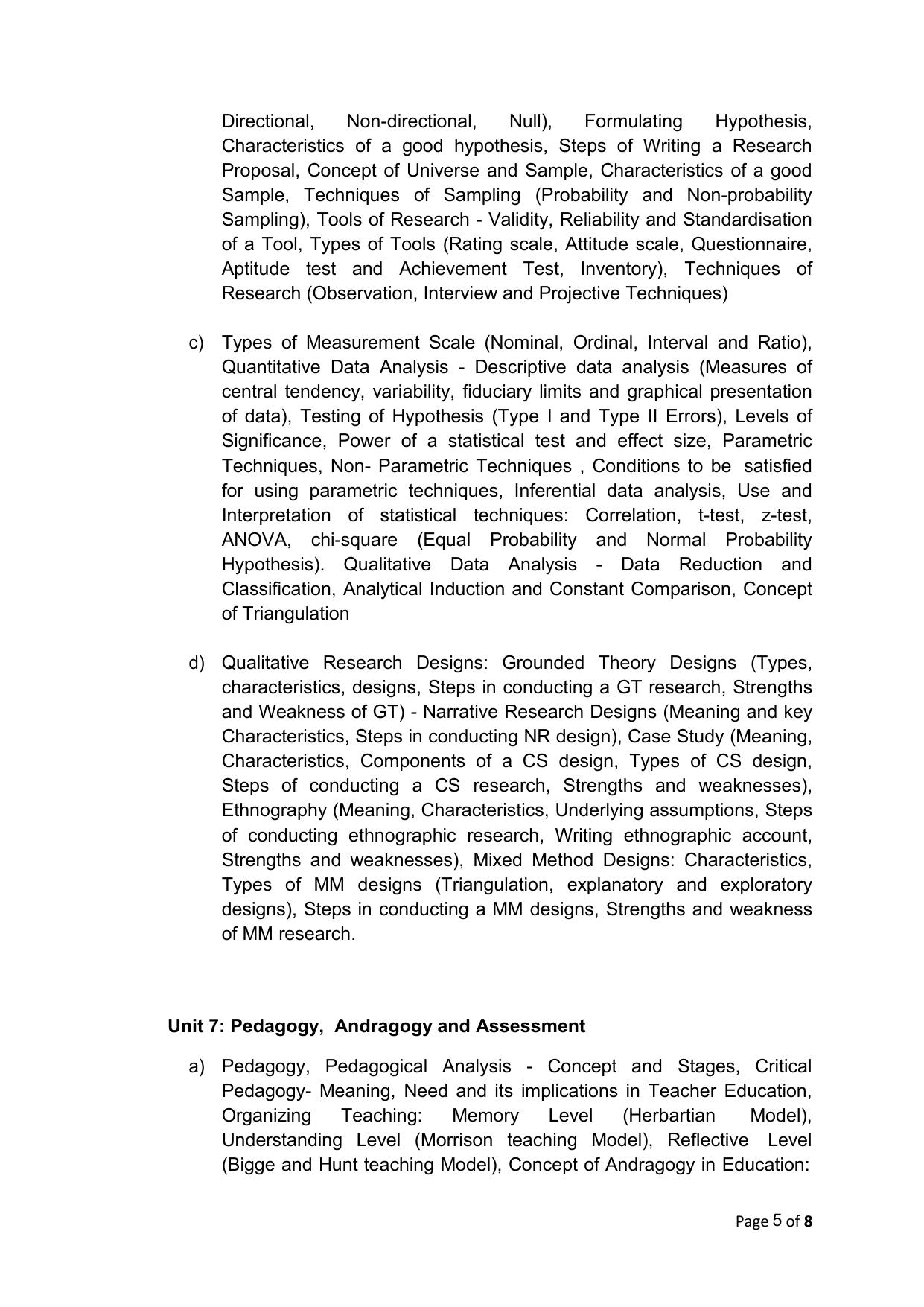 TNSET Syllabus - Education - Page 5