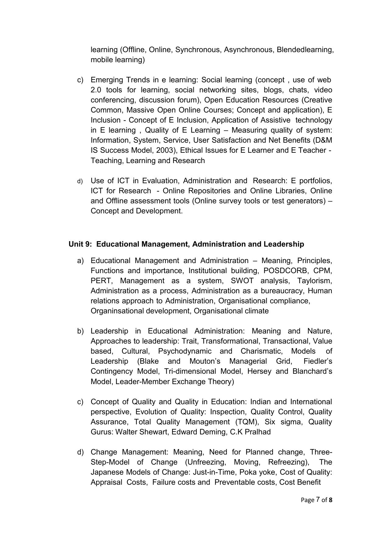 TNSET Syllabus - Education - Page 7