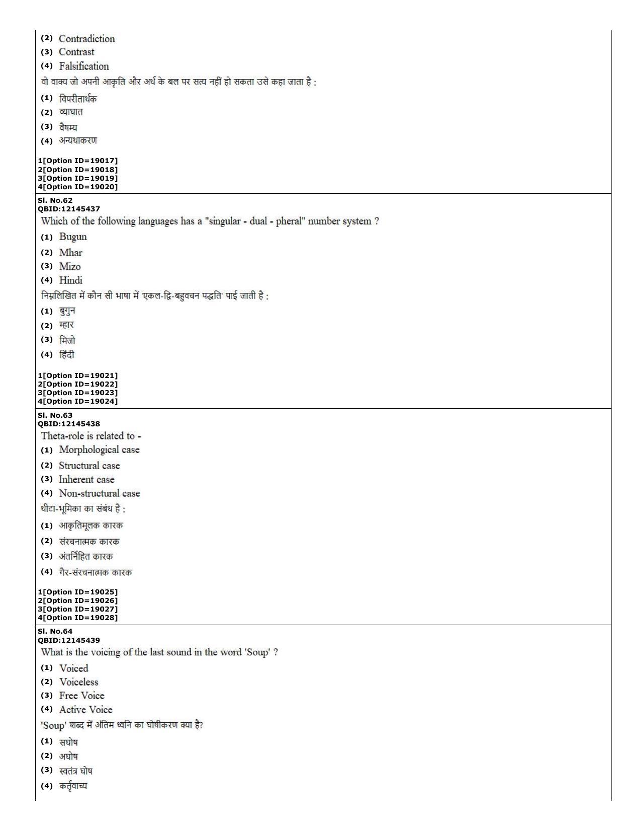CUET (PG) 2022: PGQP-23 Linguistics (07-09-2022) Question Paper - Page 22