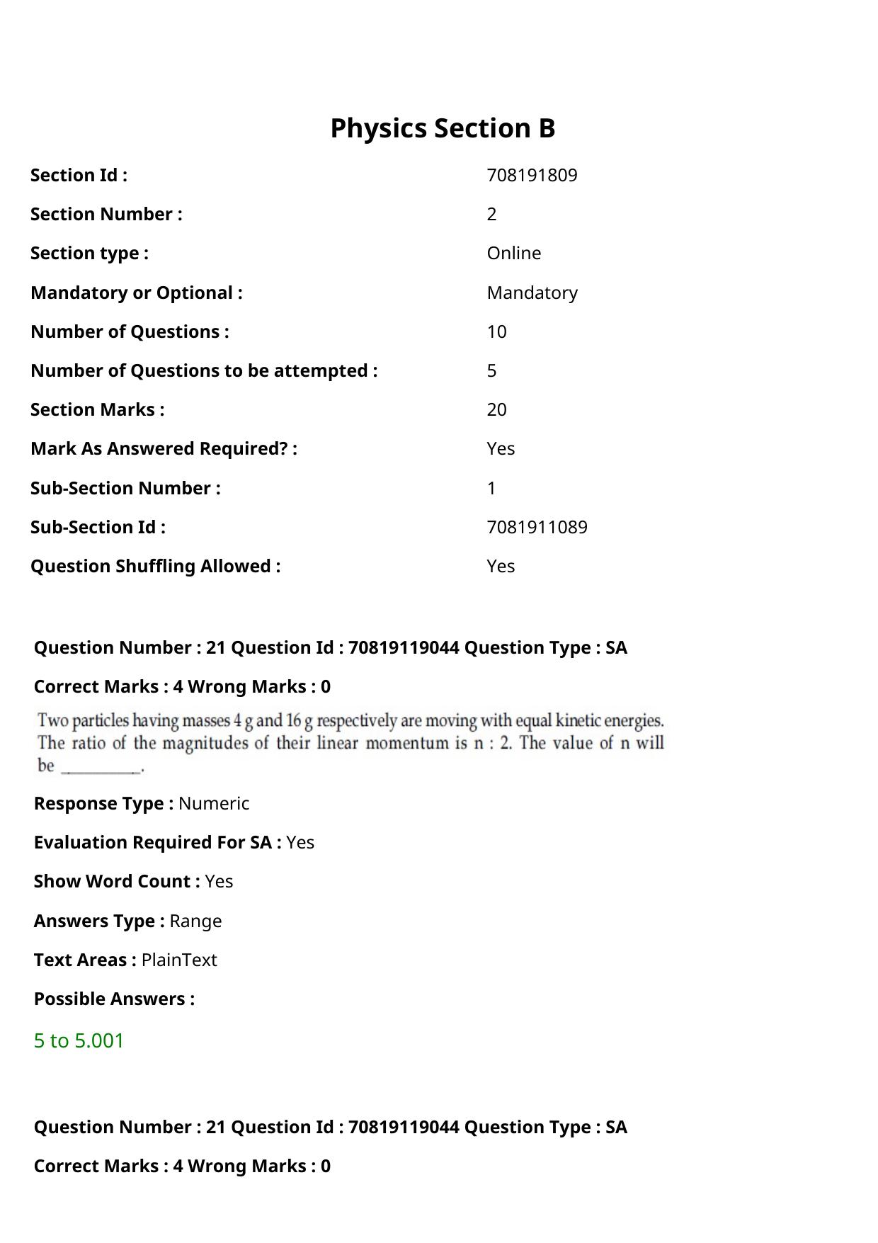 JEE Mains 2021: BTech Bengali (Shift 2) 25-02-2021 Question Paper - Page 27