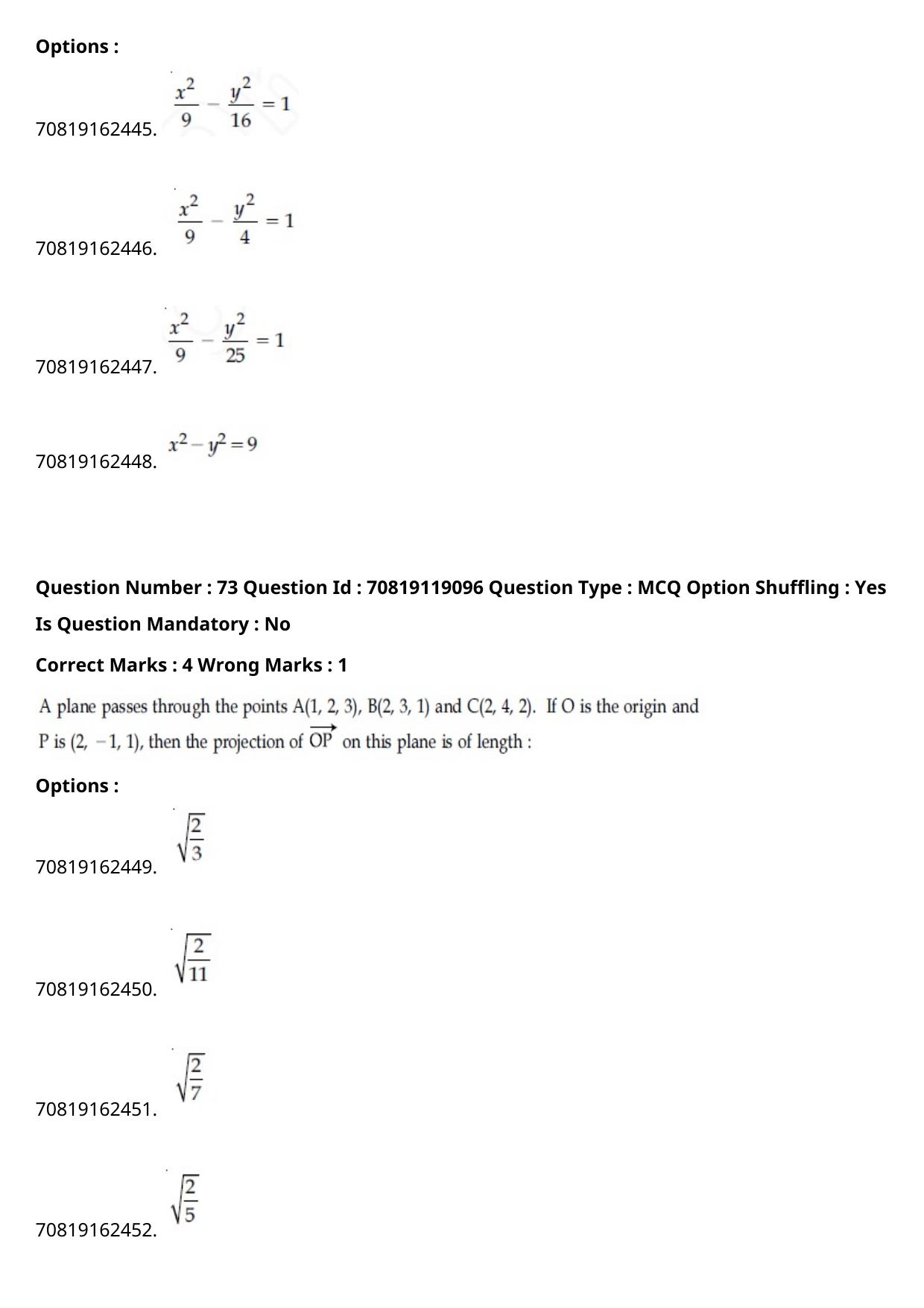 JEE Mains 2021: BTech Bengali (Shift 2) 25-02-2021 Question Paper - Page 83
