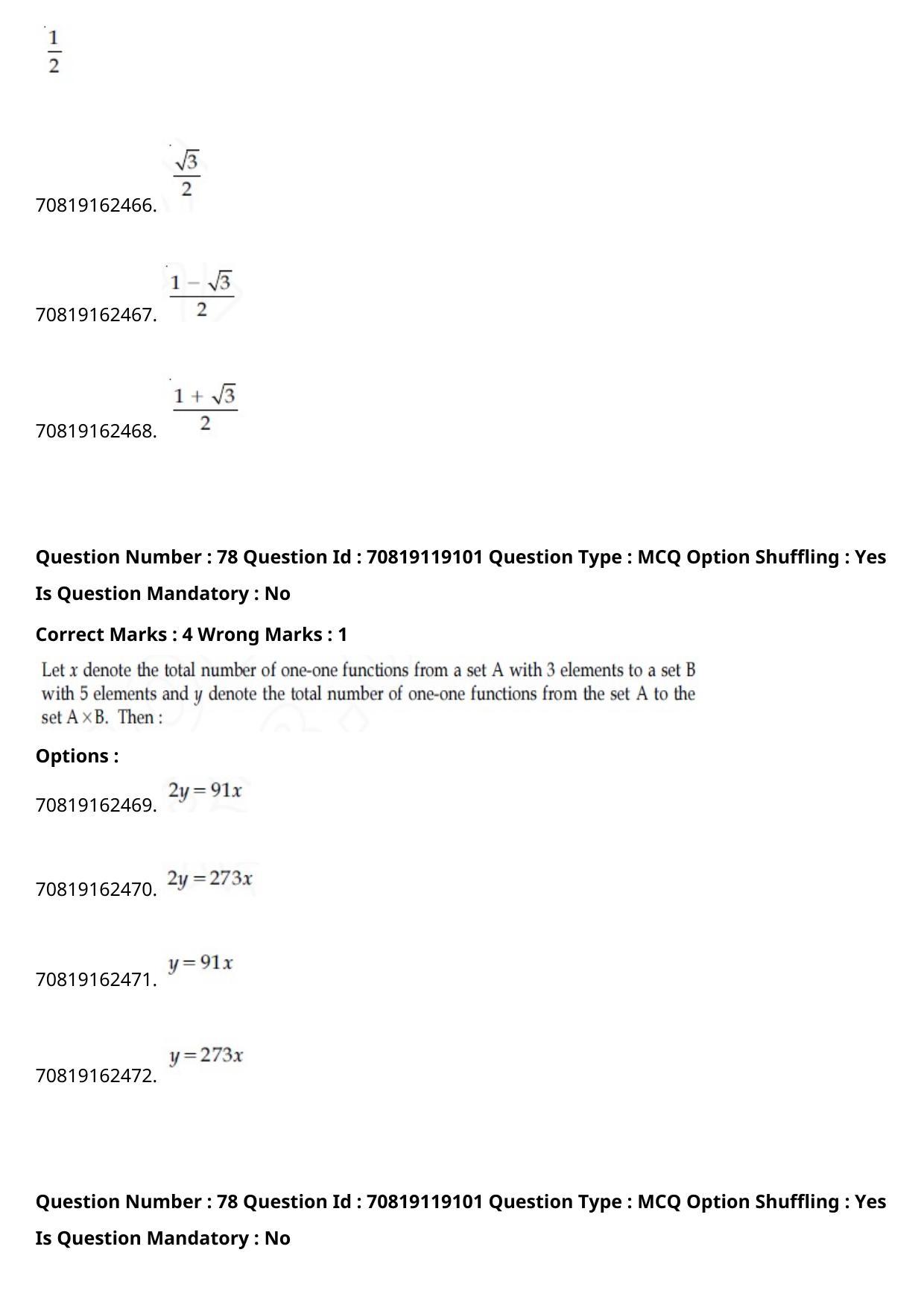 JEE Mains 2021: BTech Bengali (Shift 2) 25-02-2021 Question Paper - Page 89