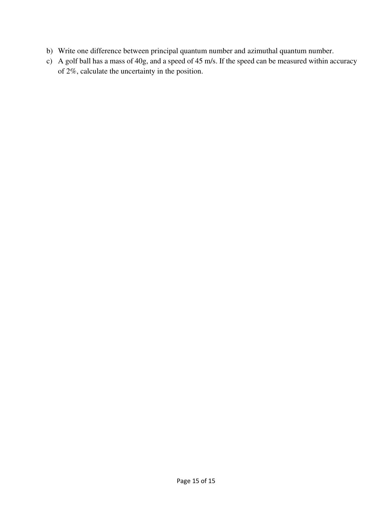 Edudel Class 11 Chemistry Practice Papers-1 (2023-24) - Page 15