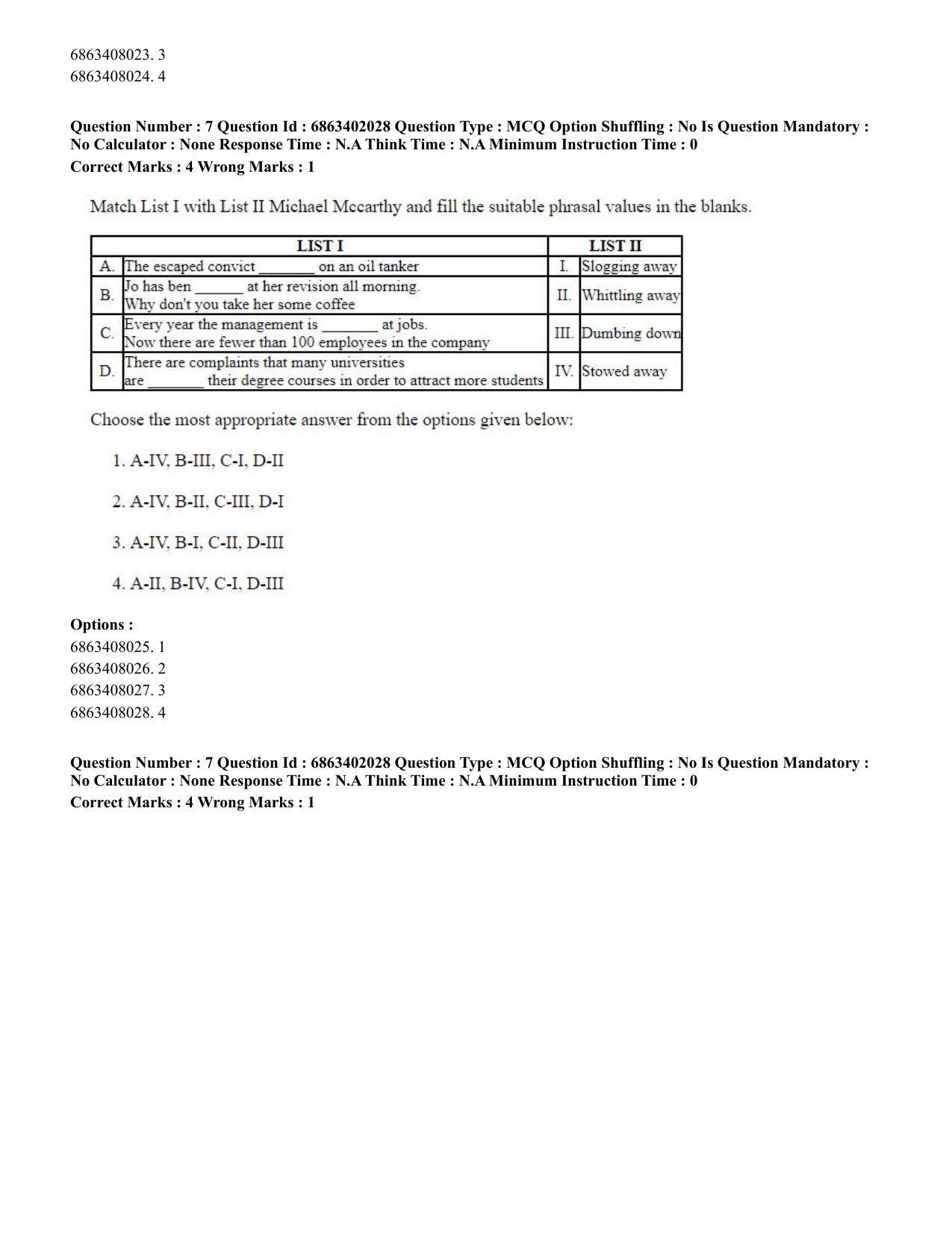 CUET PG 2023: ACQP21 – Shukla Yajurveda (BHU) (Eng.) - Shift 2 (5-06-2023) Question Paper - Page 14