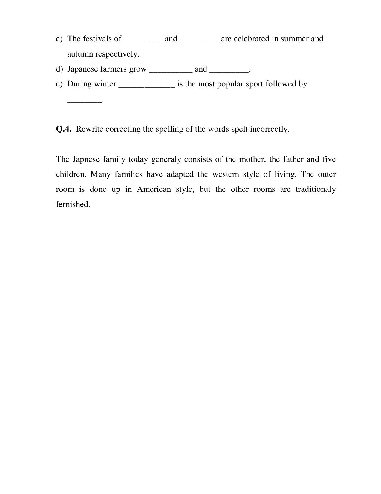 Worksheet for Class 4 English Assignment 20 - Page 2
