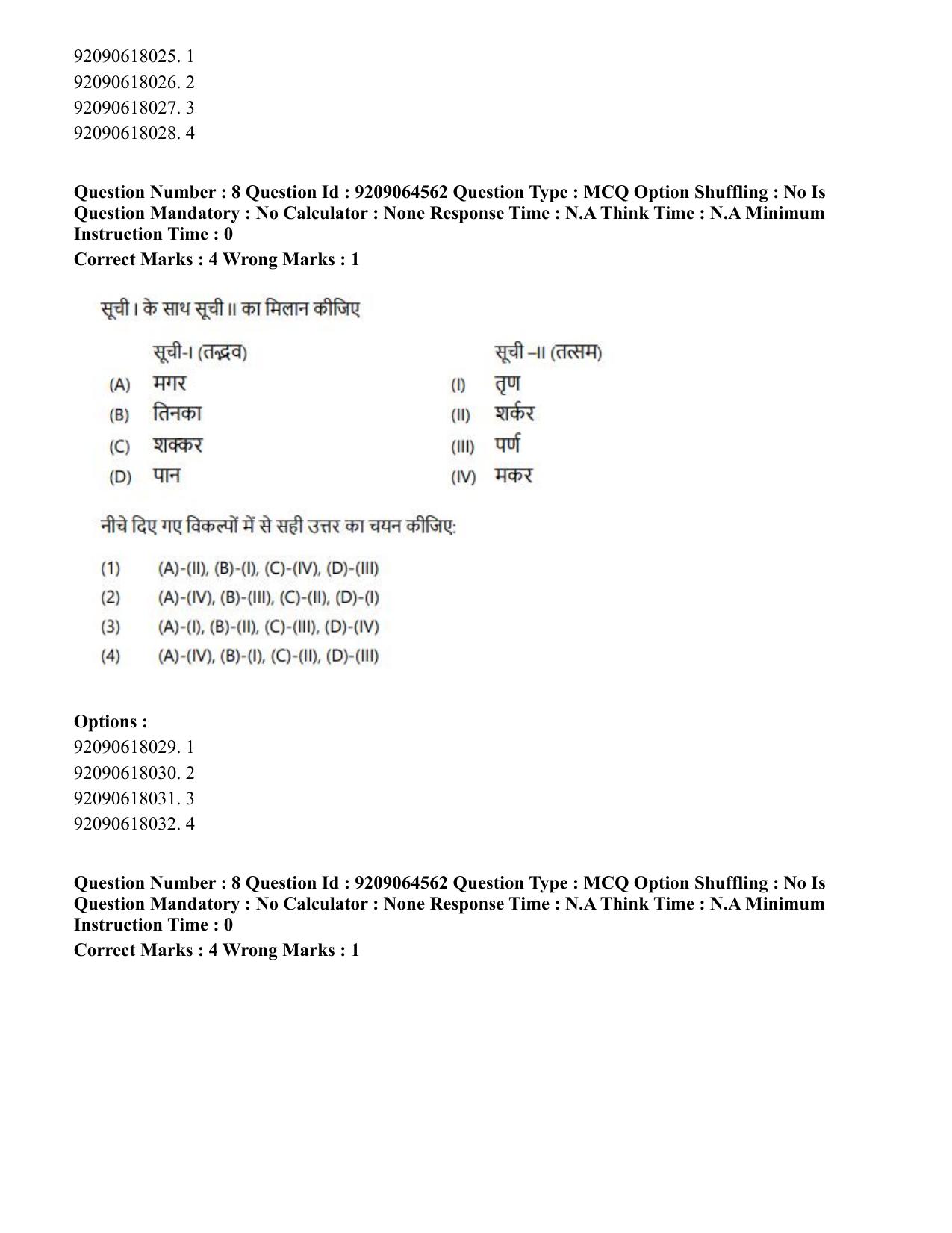 CUET PG 2023: SCQP20 – Medical Laboratory Technology (Hindi)- Shift 1 (06-06-2023) Question Paper - Page 9