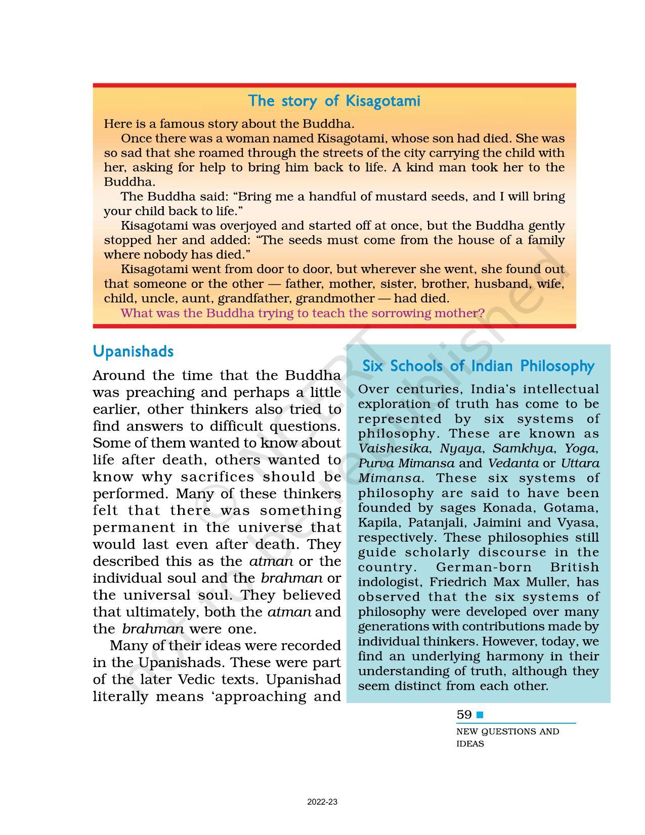 NCERT Book for Class 6 Social Science(History) : Chapter 6-New Question and Ideas - Page 3