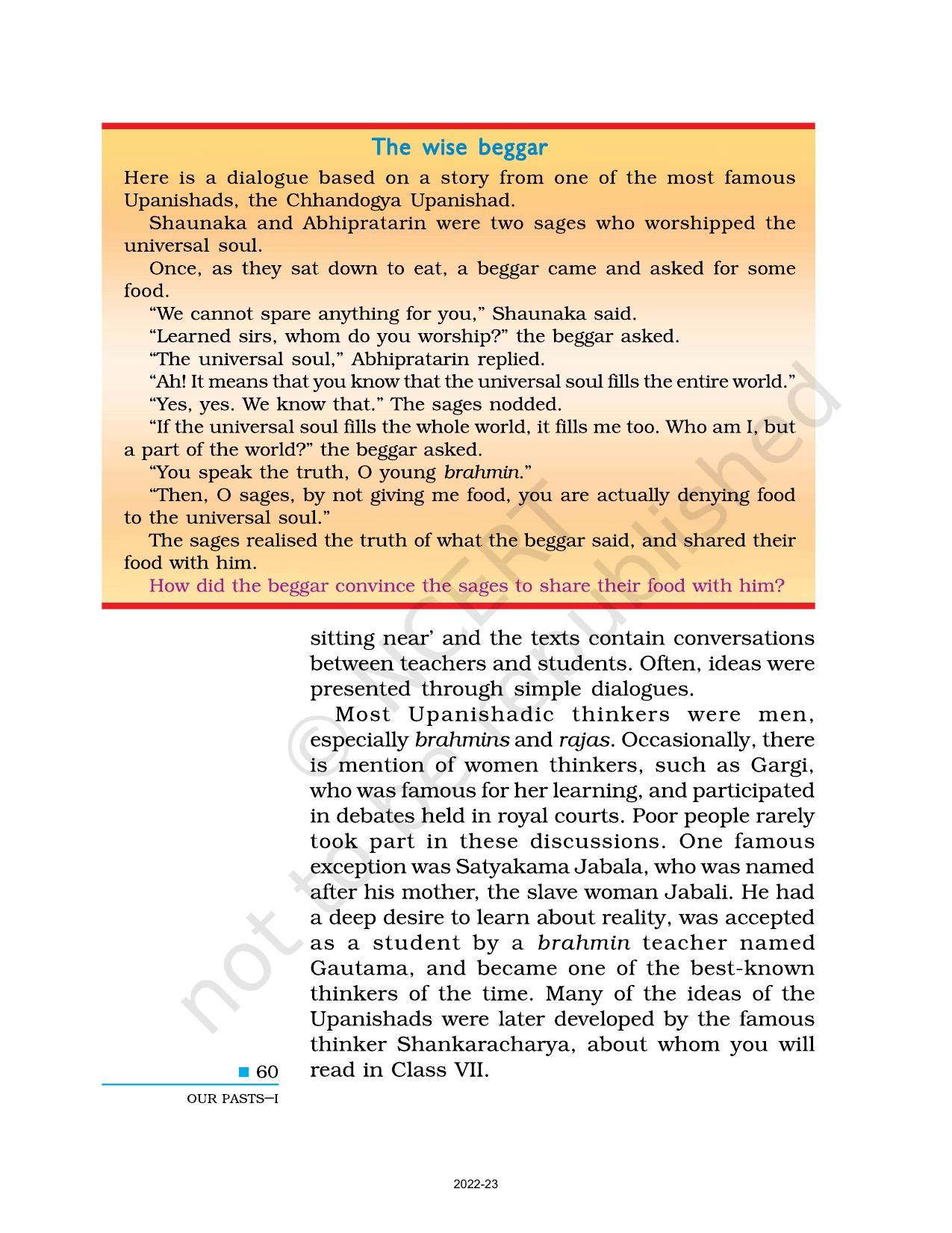 NCERT Book for Class 6 Social Science(History) : Chapter 6-New Question and Ideas - Page 4