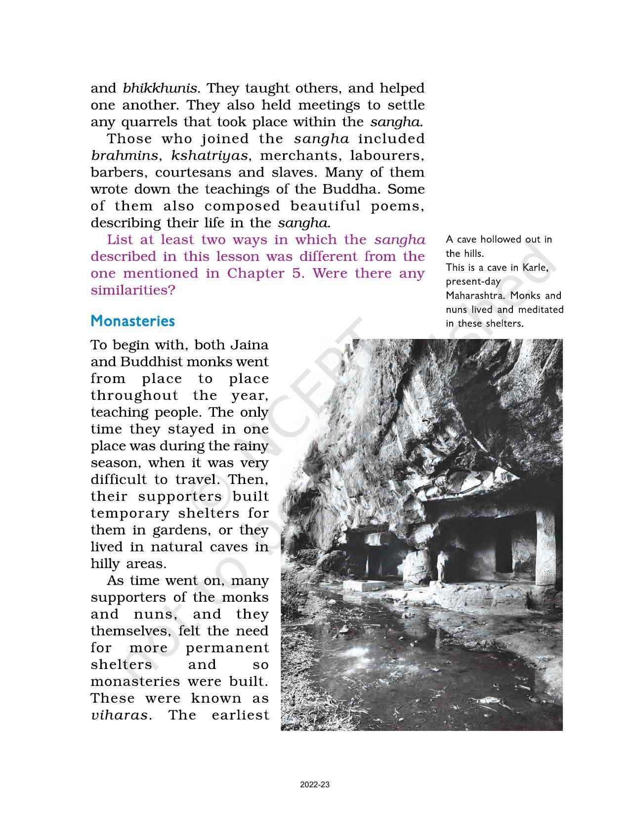 NCERT Book for Class 6 Social Science(History) : Chapter 6-New Question and Ideas - Page 7