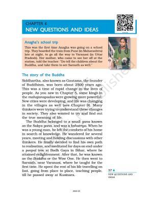 NCERT Book for Class 6 Social Science(History) : Chapter 6-New Question and Ideas