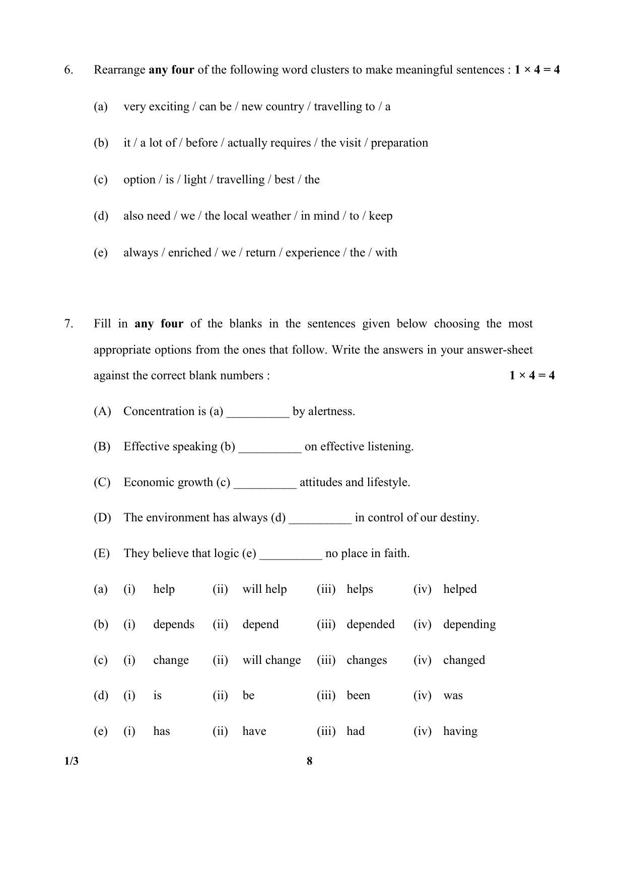CBSE Class 10 1-3 (Eng.) SET-3 2018 Question Paper - Page 8
