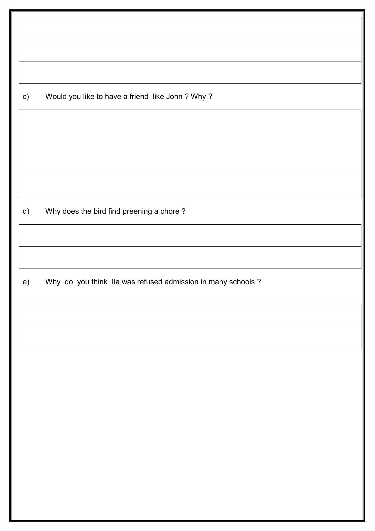 Worksheet for Class 5 English Assignment 13 - Page 4