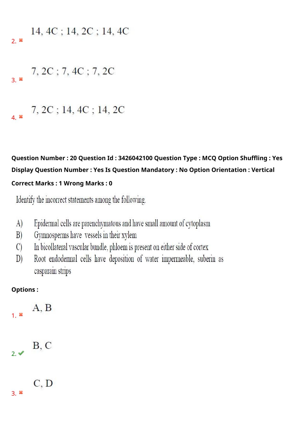 TS EAMCET 2021 Agriculture and Medical Question Paper with Key (10 August 2021 Forenoon (English )) - Page 19