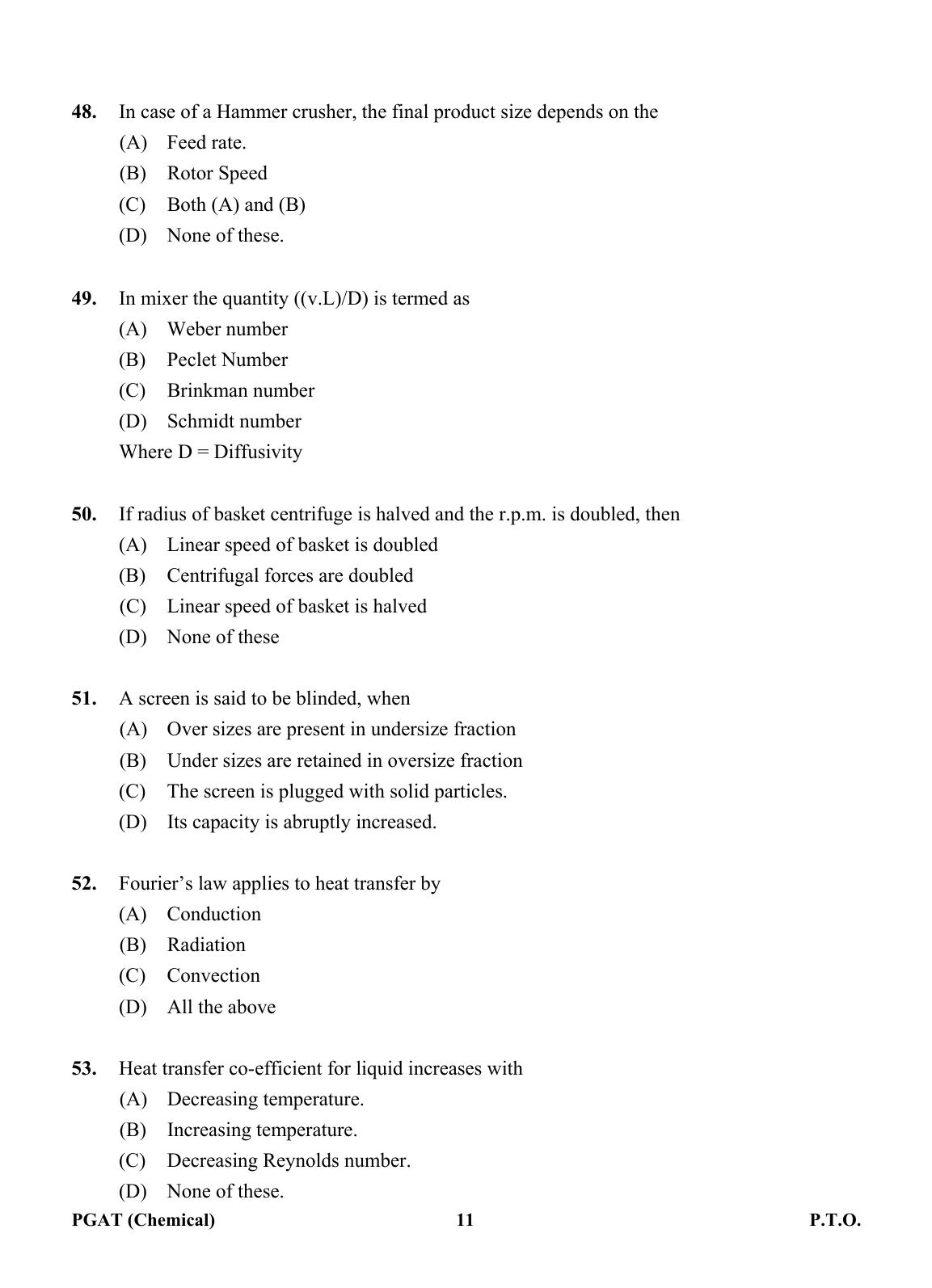 OJEE PGAT 2013 Chemical Question Paper - Page 10