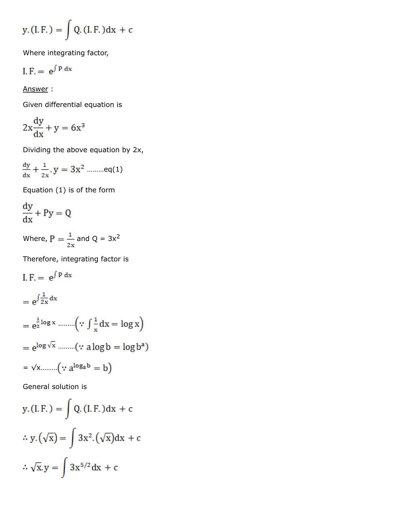 Chapter 21: Linear Differential Equations Solutions: RS Aggarwal Class 12 Solutions - Page 5