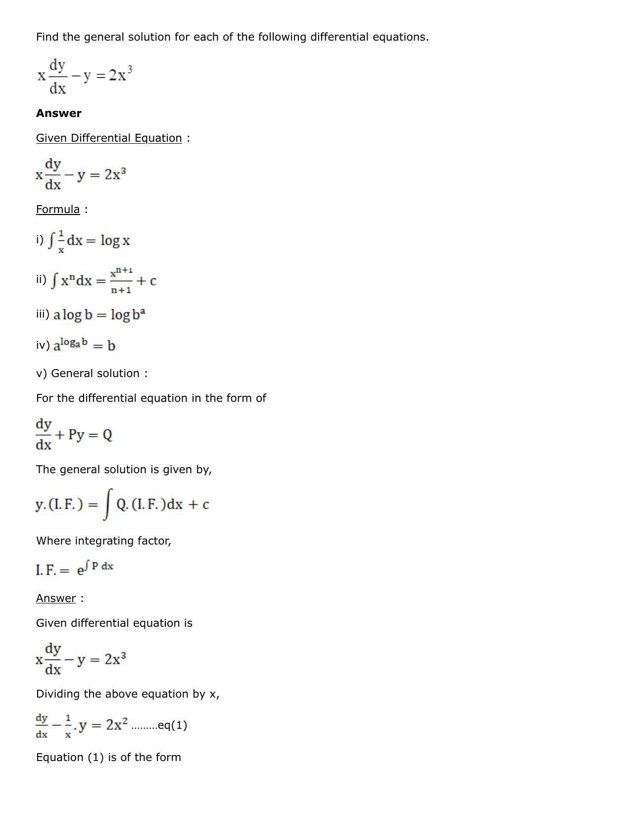 Chapter 21: Linear Differential Equations Solutions: RS Aggarwal Class 12 Solutions - Page 8