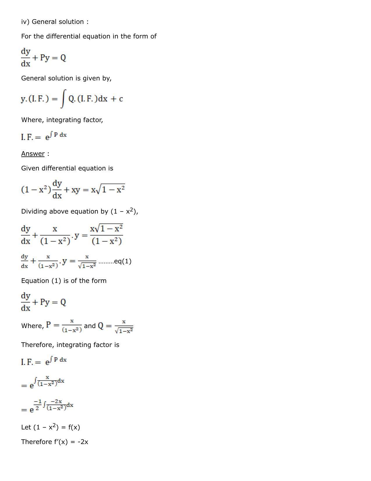 Chapter 21: Linear Differential Equations Solutions: RS Aggarwal Class 12 Solutions - Page 14