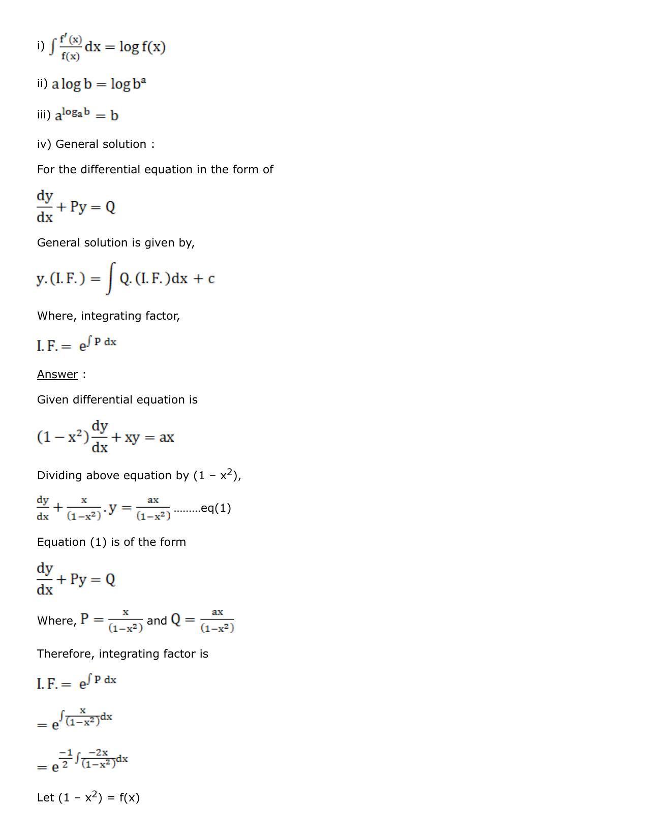 Chapter 21: Linear Differential Equations Solutions: RS Aggarwal Class 12 Solutions - Page 16