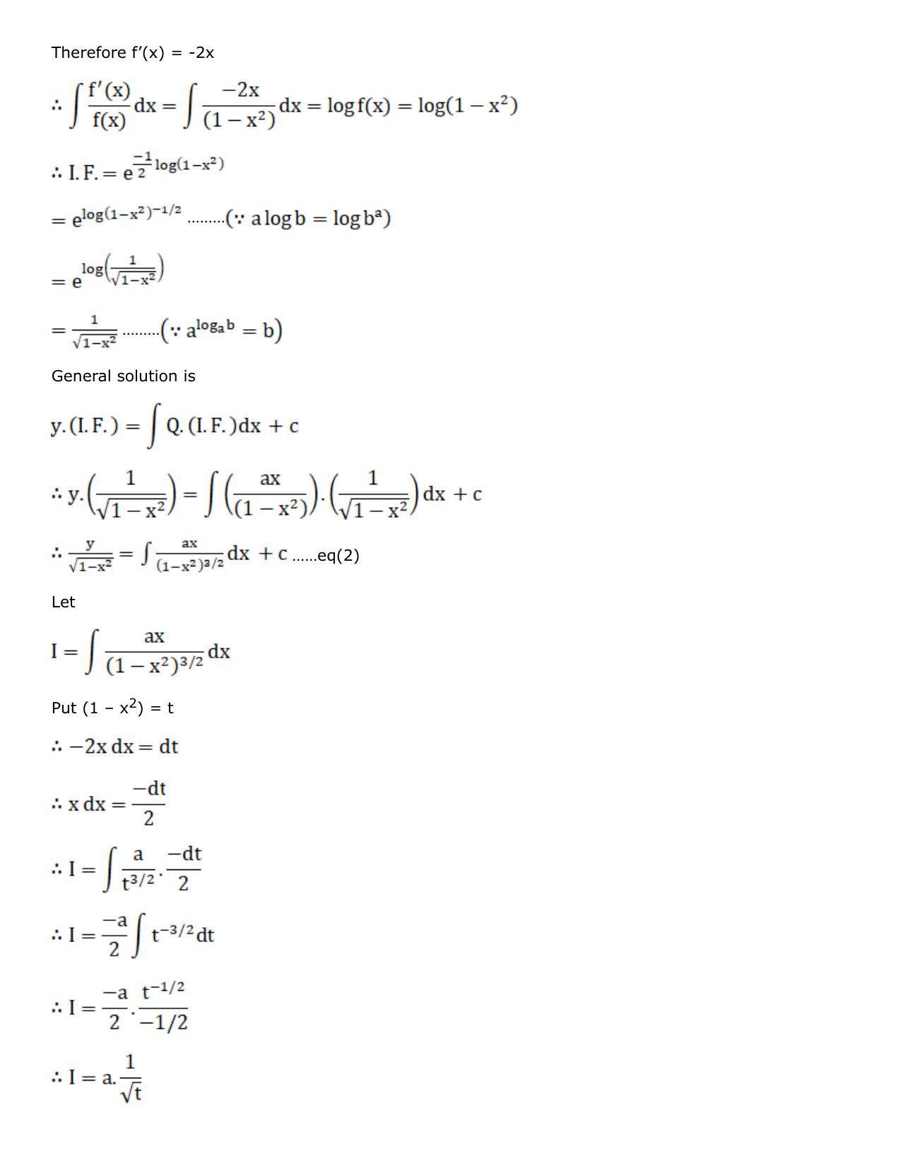Chapter 21: Linear Differential Equations Solutions: RS Aggarwal Class 12 Solutions - Page 17