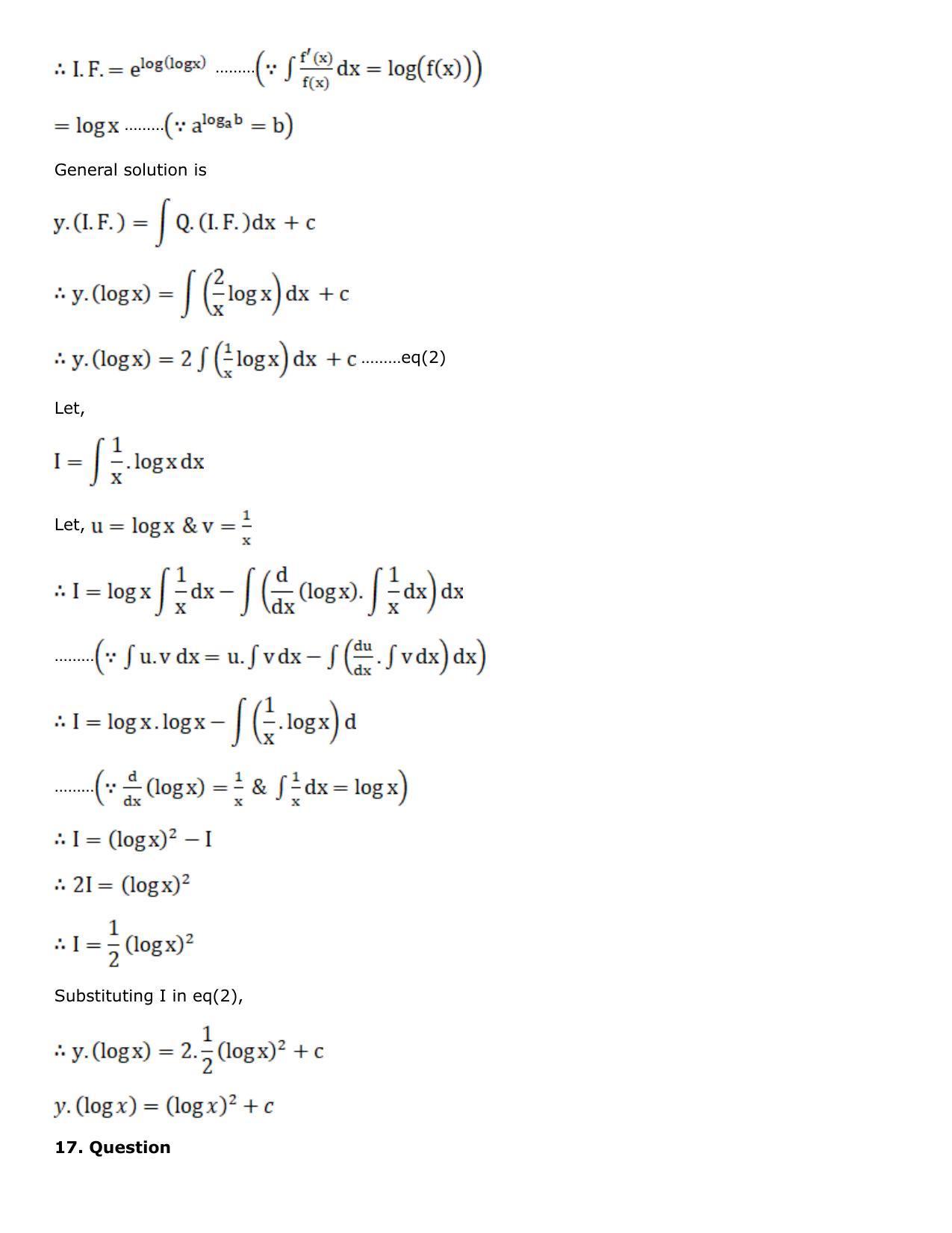 Chapter 21: Linear Differential Equations Solutions: RS Aggarwal Class 12 Solutions - Page 31